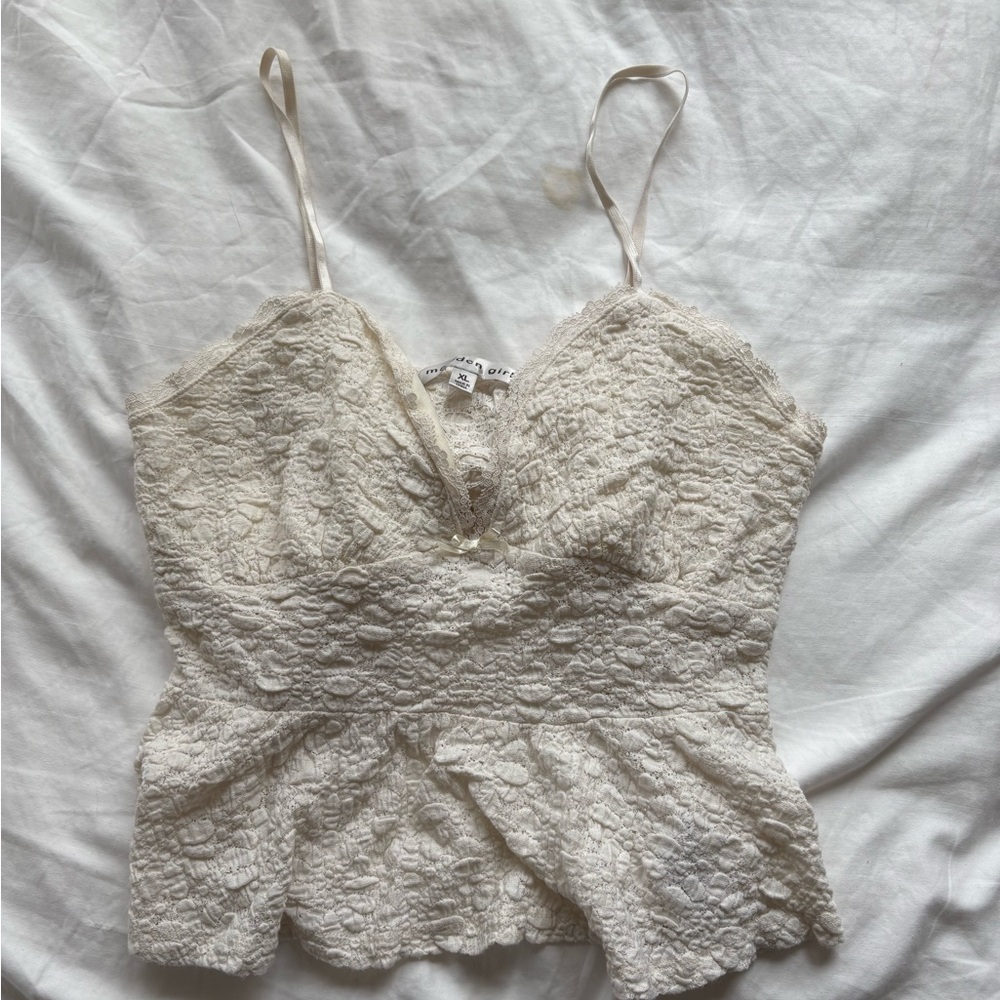 Madden Girl Cream Lace Top